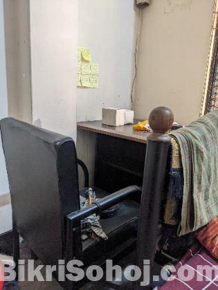 Bed & Table (Office Chair & Mattress, Pillow FREE)